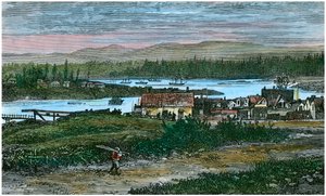 Blick auf die westlichen Vororte von Victoria, Vancouver Island, British Columbia, Kanada, ca. 1880