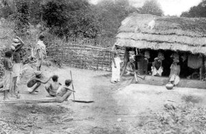 Dorfausgestoßene beim Einkaufen in Südindien, 1926