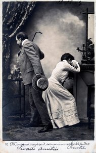 Vintage französische Postkarte, ca. 1900