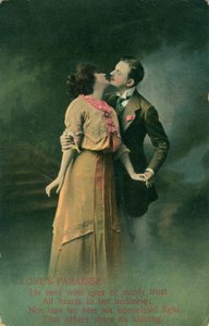 Vintage romantische Postkarte