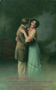 Vintage romantische Postkarte