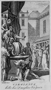 Virginius tötet seine Tochter Virginia, Mitte des 18. Jahrhunderts
