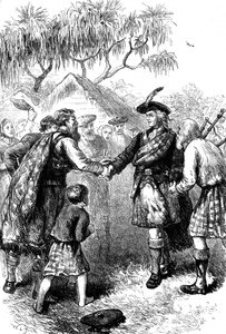Besuch von James Oglethorpe in der Highland-Kolonie, Georgia, um 1730er, um 1880 von Unbekannt
