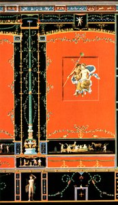 Wanddekoration, Pompeji, Italien, 1928
