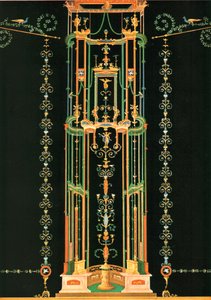 Wanddekoration, Pompeji, Italien, 1928