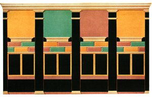 Wanddekoration, Pompeji, Italien, 1928