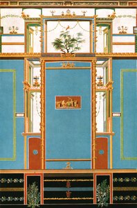Wanddekoration, Pompeji, Italien, 1928