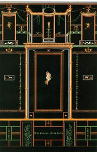 Wanddekoration, Pompeji, Italien, 1928