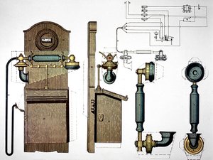 Wandtelefon, um 1910