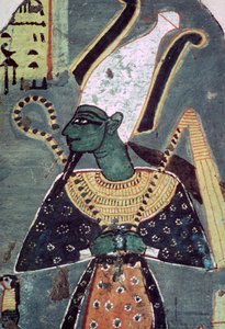 Wandmalerei von Osiris Khenti-Amentiu aus einem Grab in Theben