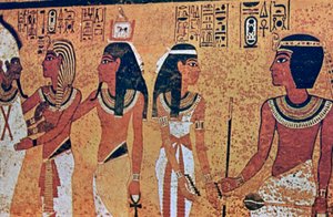 Wandmalereien im Grab von Tutanchamun, Tal der Könige, Luxor, Ägypten