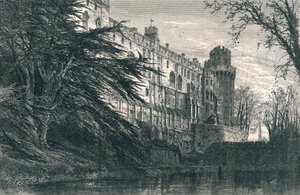 Warwick Castle von Westen, 19. Jahrhundert
