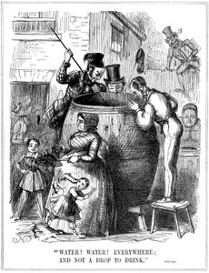 Wasser! Wasser! Überall, und kein Tropfen zu trinken, 1849 von Unbekannt