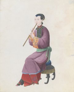 Musiker spielt Xiao