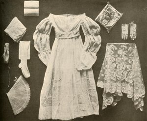 Hochzeitskostüm von Miss Sara Hayes, aus Philadelphia, ca. 1750