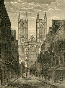Westfassade der Westminster Abbey, von der Tothill Street, 1881 von Unbekannt