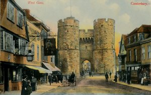 Westtor, Canterbury, spätes 19. - frühes 20. Jahrhundert von Unbekannt