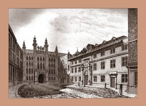 Westansicht der Guildhall Chapel und Blackwell Hall, 1886 von Unbekannt