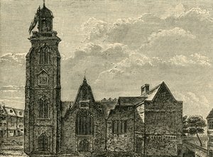 Westansicht der alten Kirche von St. Martins-in-the-Fields, abgerissen 1721, 1881 von Unbekannt