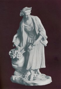 Weiße Chelsea-Porzellan-Gärtnerfigur, um 1770
