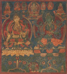 Weiße Tara und Grüne Tara, 1450-1500 von Unbekannt
