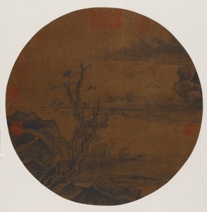 Wildgänse landen auf einer Sandbank, möglicherweise Ming-Dynastie, 1368-1644 von Unbekannt