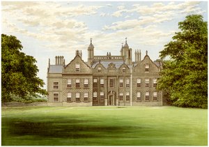 Willesley Hall, Derbyshire, Residenz des Earl of Loudoun, um 1880 von Unbekannt