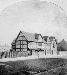 William Shakespeares Haus, Henley Street, Stratford-upon-Avon, Warwickshire, späte 19. Jahrhundert