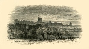 Schloss Windsor von der Provosts Lodge in Eton, 1911