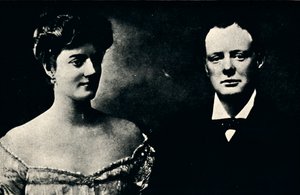 Verlobung von Winston Churchill, um 1908, 1945