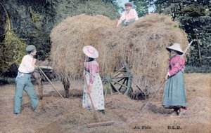 Mit dem Heu, um 1900