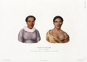Frauen von Tahiti auf den Gesellschaftsinseln