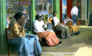 Frauen verkaufen Lotterielose, Panama-Stadt, Panama, um 1920er Jahre von Unbekannt