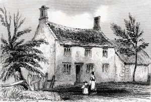 Woolsthorpe Manor, nahe Grantham, Lincolnshire, Geburtsort von Sir Isaac Newton von Unbekannt