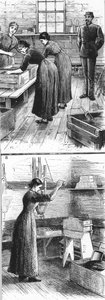 Arbeiter bei Nobel Explosives Company Limited, Ardeer, Ayrshire, 1884
