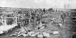 Verwundeten-Evakuierungspunkt, Vimy, Frankreich, Erster Weltkrieg, April 1917 von Unbekannt