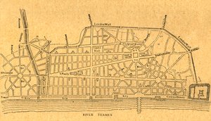 Wrens Plan zum Wiederaufbau Londons, 1897