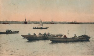 Yokohama Hafen, Japan, um 1918 von Unbekannt