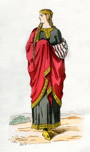 Junge Frau der späten Karolinger-Dynastie, ca. 990, 1882-1884 von Unbekannt