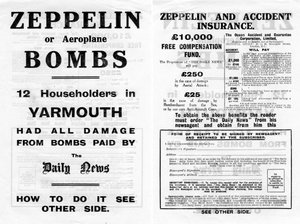 Zeppelin- und Unfallversicherungswerbung, 1910 von Unbekannt