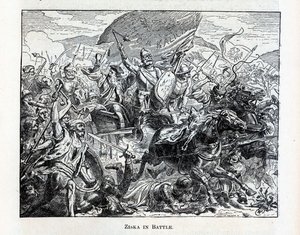 Ziska in der Schlacht