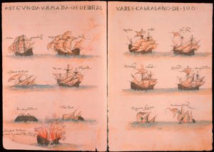 Portugiesische Flotte unter Cabral 1500