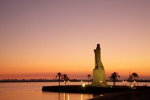 Kolumbus-Denkmal, von Gertrude V. Whitney, bei Punta del Sebo nahe Huelva, Provinz Huelva, Andalusien, Südspanien von Unbekannt Unbekannt