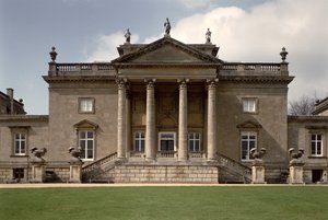 Außenansicht des zentralen Teils des Hauses, Stourhead, Wiltshire von Unbekannt Unbekannt