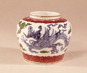 Krug, spätes 15. Jahrhundert mit tou tsai Dekoration (kämpfende oder kontrastierende Farben)
