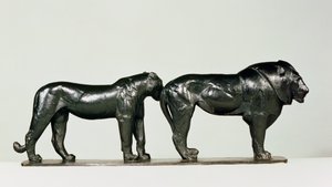 Löwe und Löwin von Rembrandt Bugatti (1885-1916)
