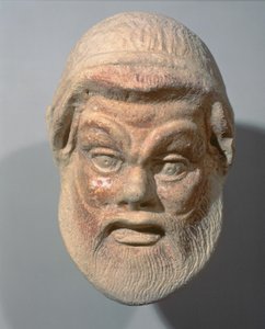 Maske von der Außenseite eines Theaters, 3. Jahrhundert v. Chr.
