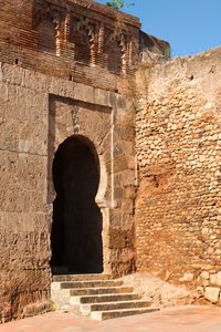 Niebla, Provinz Huelva, Andalusien, Südspanien. Puerta del Buey oder Tor des Ochsen, eines der Eingänge durch die Mauern in die Stadt.