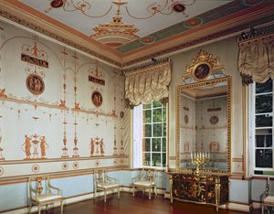 Osterley Park, Der Etruskische Raum, gebaut von Robert Adam (1728-92) begonnen 1761, Middlesex, UK