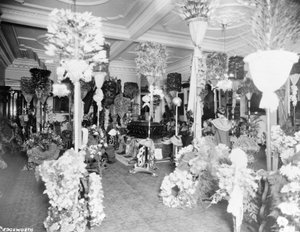 Sarg von Königin Liliuokalani im Thronsaal des Iolani-Palastes, Honolulu, 1917